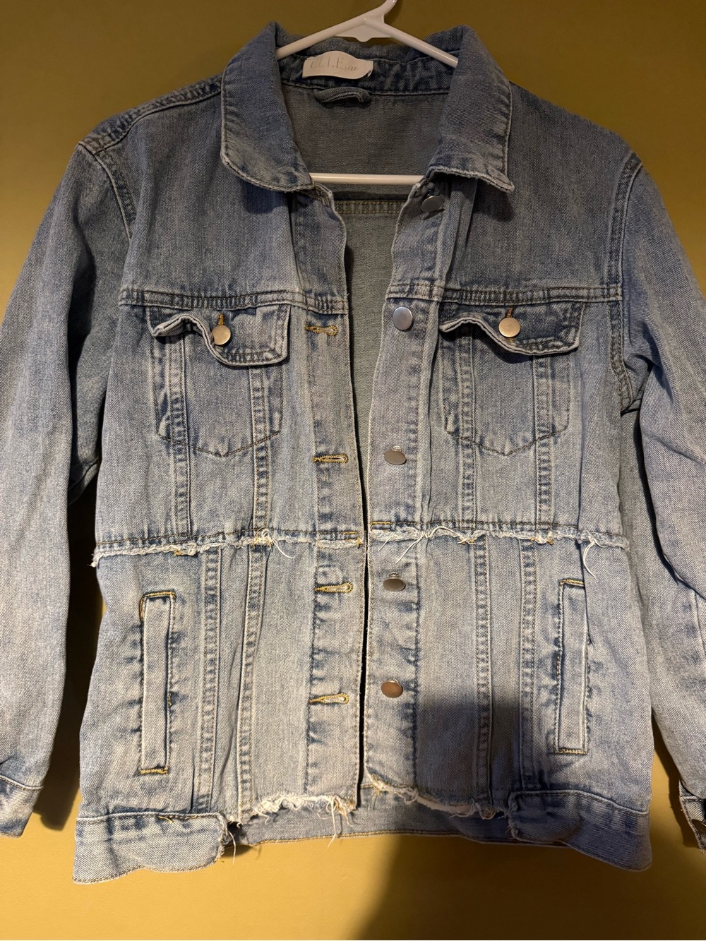 Light Wash Distressed Denim Jacket